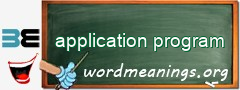 WordMeaning blackboard for application program